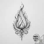 Tattoo sketch flame – tattoo sketch (№1756409220_0, 28.08.2025 19:27) — tattoovalue.net