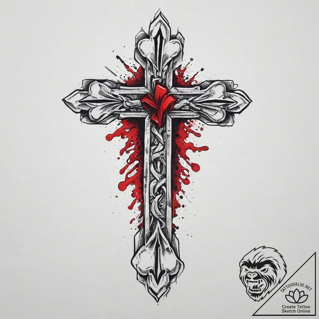Tattoo sketch bone, ink illustration for tatt... - tattoo sketch (№1756412225_0, 28.08.2025 20:17) — tattoovalue.net