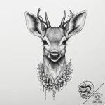 Tattoo sketch graceful fawn tattoo, ink illus… – tattoo sketch (№1756412619_0, 28.08.2025 20:23) — tattoovalue.net