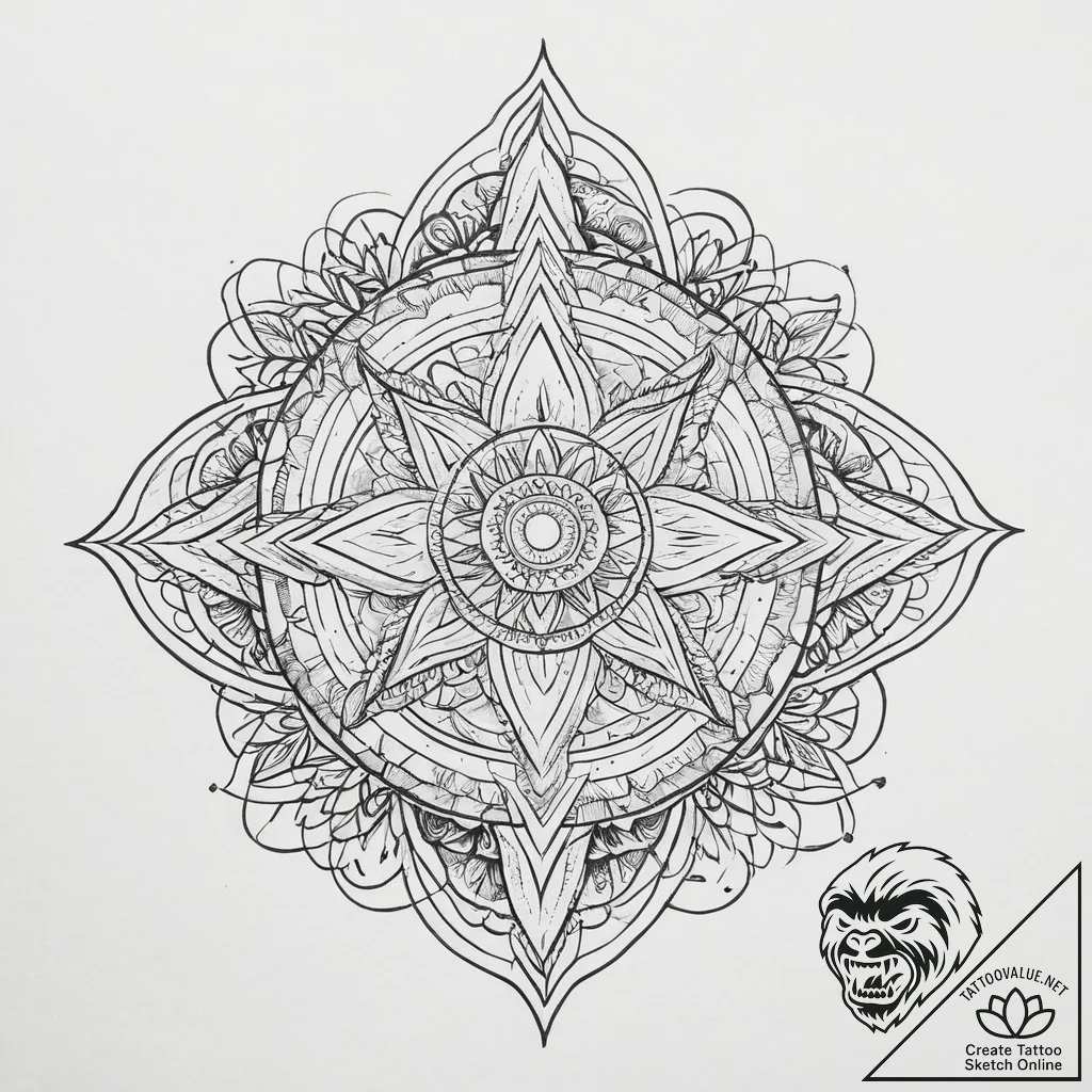 Tattoo sketch graphic геометрический узор, ta... - tattoo sketch (№1756413215_0, 28.08.2025 20:33) — tattoovalue.net