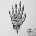 Tattoo sketch hands with a pencil, concept ar… – tattoo sketch (№1756413815_0, 28.08.2025 20:43) — tattoovalue.net