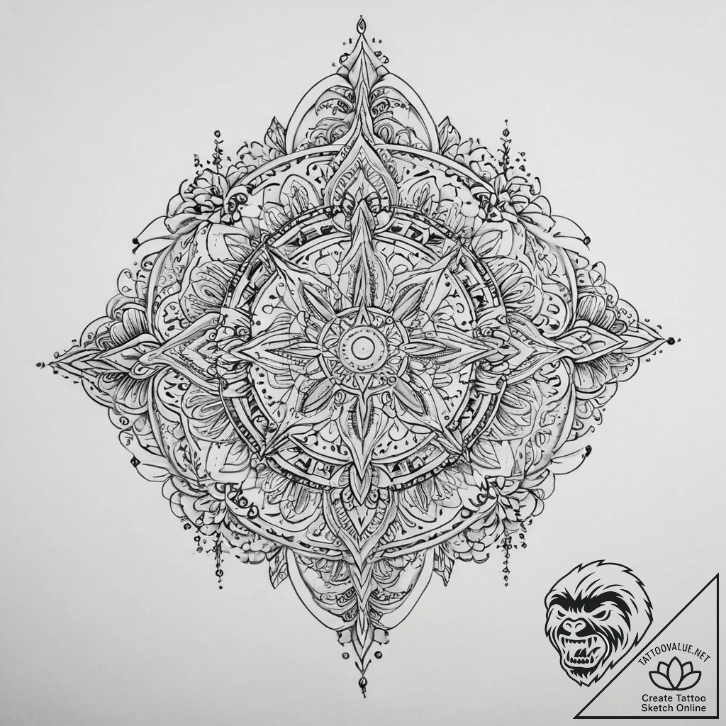 Tattoo sketch divine scene, tattoo drawing ou... - tattoo sketch (№1756414015_0, 28.08.2025 20:46) — tattoovalue.net