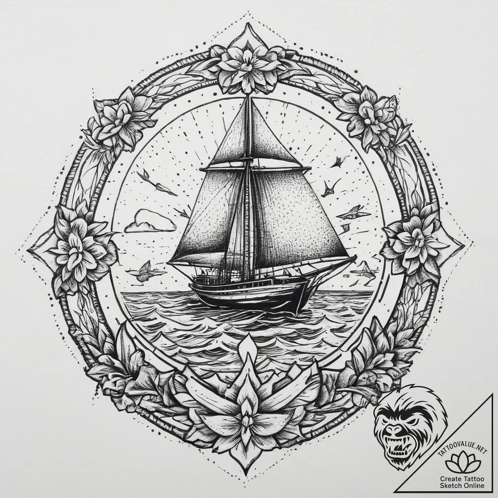 Tattoo sketch mystical narrative, tattoo sket... - tattoo sketch (№1756414214_0, 28.08.2025 20:50) — tattoovalue.net