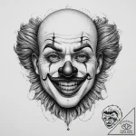 Tattoo sketch clown face, tattoo sketch desig… – tattoo sketch (№1756414611_0, 28.08.2025 20:56) — tattoovalue.net