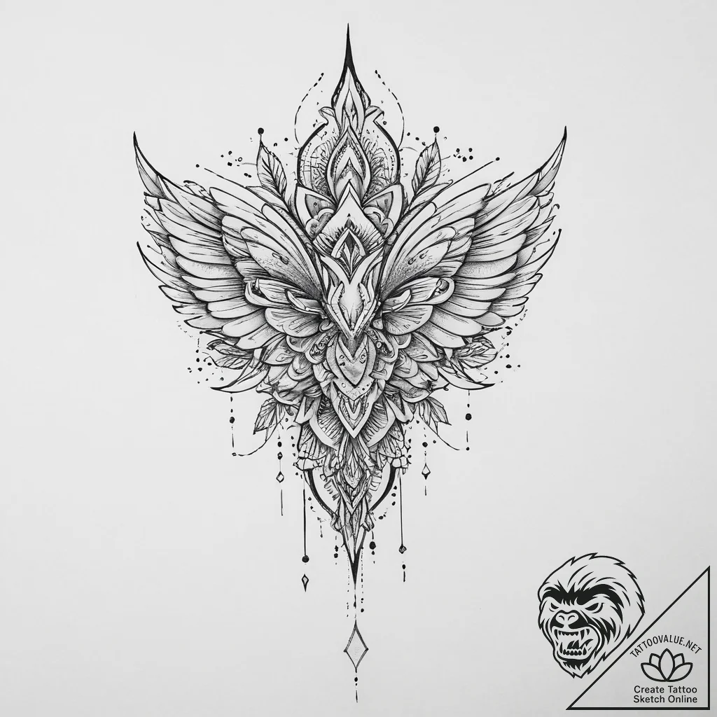 Tattoo sketch copper - tattoo sketch (№1756415606_0, 28.08.2025 21:13) — tattoovalue.net