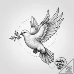 Tattoo sketch dove of peace, concept art for… – tattoo sketch (№1756416002_0, 28.08.2025 21:20) — tattoovalue.net