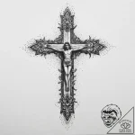 Tattoo sketch holy character, ink illustratio… – tattoo sketch (№1756416993_0, 28.08.2025 21:36) — tattoovalue.net