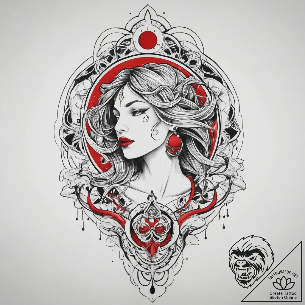 Tattoo sketch cosmic creation, artistic tatto... - tattoo sketch (№1756417795_0, 28.08.2025 21:49) — tattoovalue.net