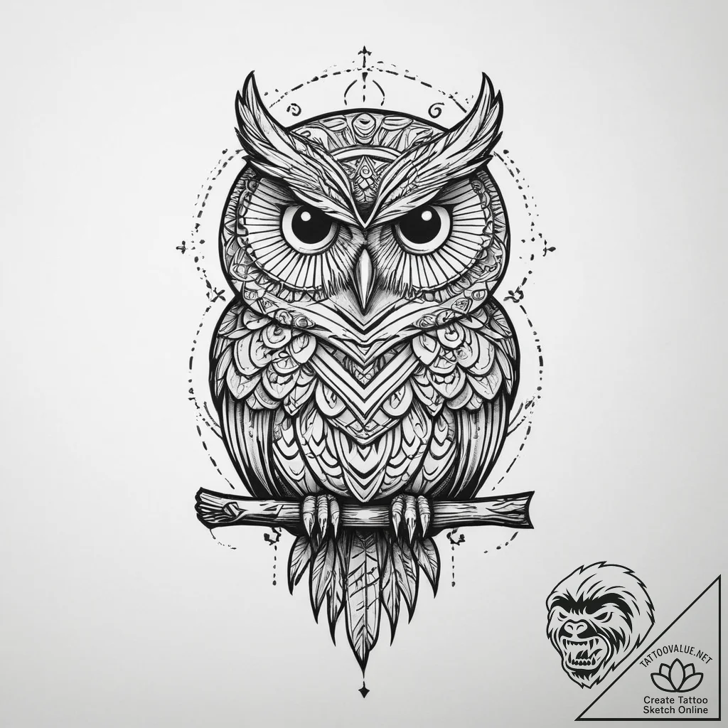 Tattoo sketch hieroglyphic symbol for "wisdom... - tattoo sketch (№1756417993_0, 28.08.2025 21:53) — tattoovalue.net