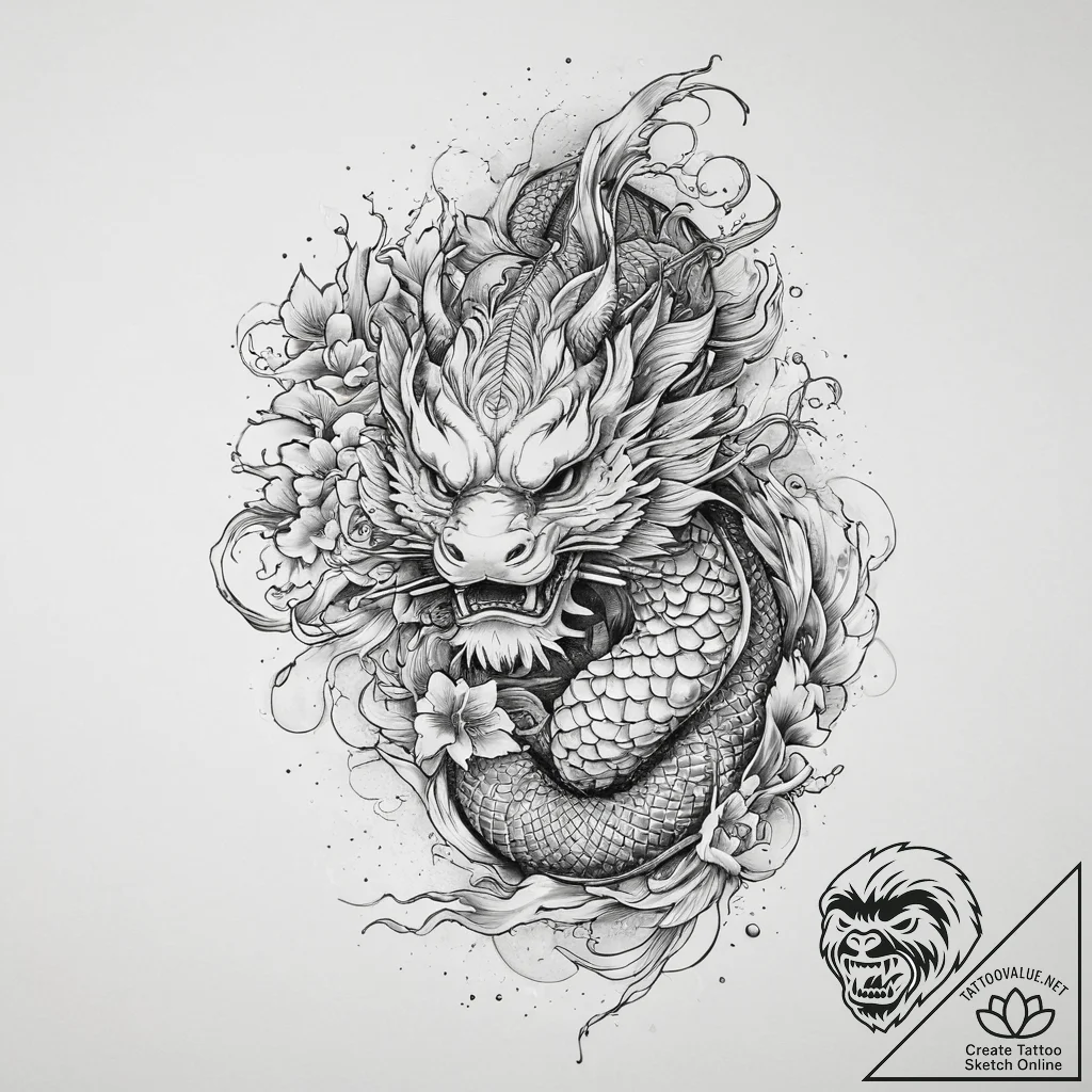 Tattoo sketch sacred character, tattoo drawin... - tattoo sketch (№1756419382_0, 28.08.2025 22:16) — tattoovalue.net