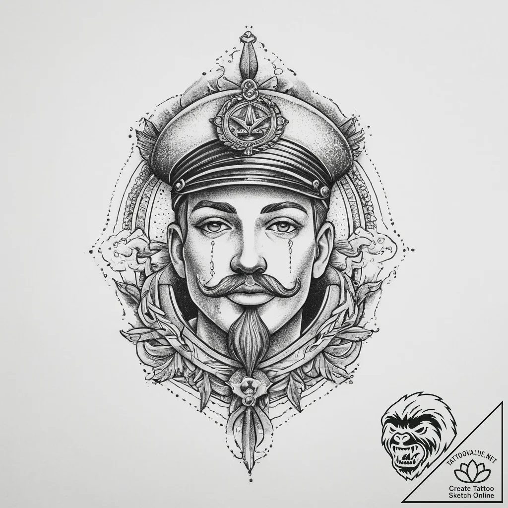 Tattoo sketch holy character, artistic tattoo... - tattoo sketch (№1756421949_0, 28.08.2025 22:59) — tattoovalue.net