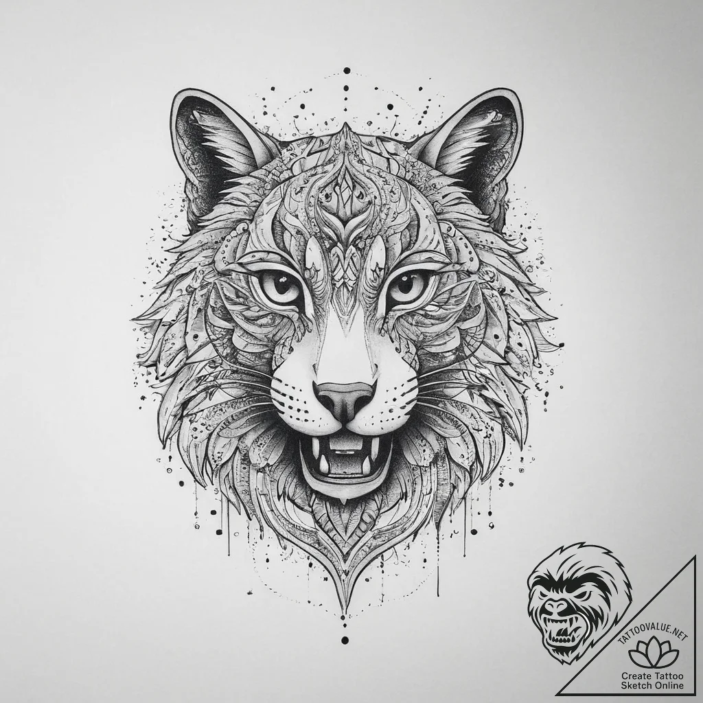 Tattoo sketch a symbolic animal, tattoo drawi... - tattoo sketch (№1756425756_0, 29.08.2025 00:02) — tattoovalue.net