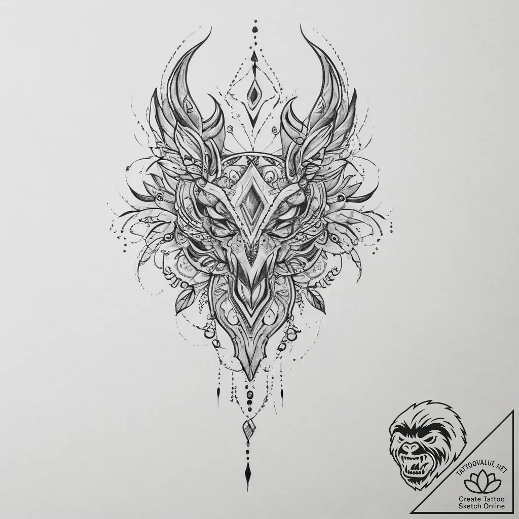 Tattoo sketch amber - tattoo sketch (№1756426158_0, 29.08.2025 00:09) — tattoovalue.net