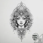 Tattoo sketch cosmic soul, tattoo flash sheet… – tattoo sketch (№1756427547_0, 29.08.2025 00:32) — tattoovalue.net