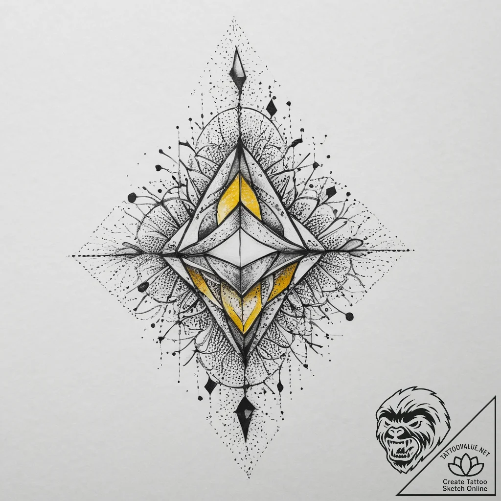Tattoo sketch yellow, tattoo line art, black... - tattoo sketch (№1756428142_0, 29.08.2025 00:42) — tattoovalue.net