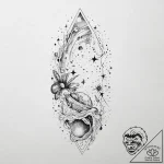 Tattoo sketch milky way galaxy – tattoo sketch (№1756429530_0, 29.08.2025 01:05) — tattoovalue.net