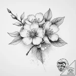Tattoo sketch plum blossom, ink illustration… – tattoo sketch (№1756429926_0, 29.08.2025 01:12) — tattoovalue.net