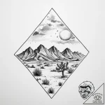 Tattoo sketch desert – tattoo sketch (№1756430125_0, 29.08.2025 01:15) — tattoovalue.net