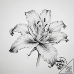 Tattoo sketch lily, tattoo sketch design, rea… – tattoo sketch (№1756431116_0, 29.08.2025 01:31) — tattoovalue.net
