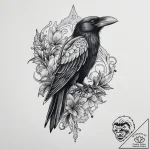 Tattoo sketch fish crow, ink illustration for… – tattoo sketch (№1756431513_0, 29.08.2025 01:38) — tattoovalue.net