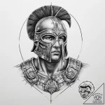 Tattoo sketch gladiator net – tattoo sketch (№1756431712_0, 29.08.2025 01:41) — tattoovalue.net