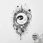 Tattoo sketch cosmic past, artistic tattoo sk… – tattoo sketch (№1756431910_0, 29.08.2025 01:45) — tattoovalue.net
