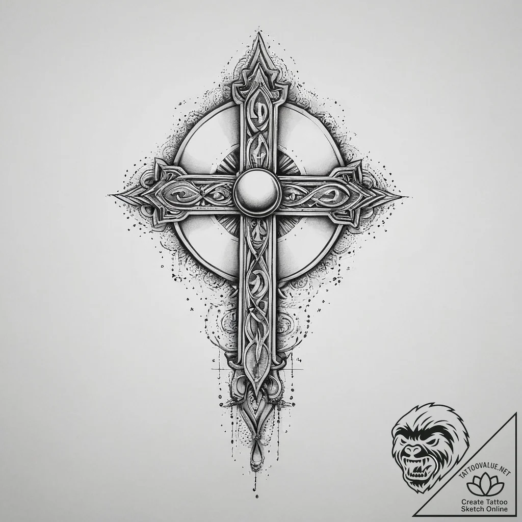 Tattoo sketch cloak with a moon, tattoo sketc... - tattoo sketch (№1756434891_0, 29.08.2025 02:34) — tattoovalue.net