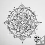 Tattoo sketch blessed character, tattoo line… – tattoo sketch (№1756435091_0, 29.08.2025 02:38) — tattoovalue.net