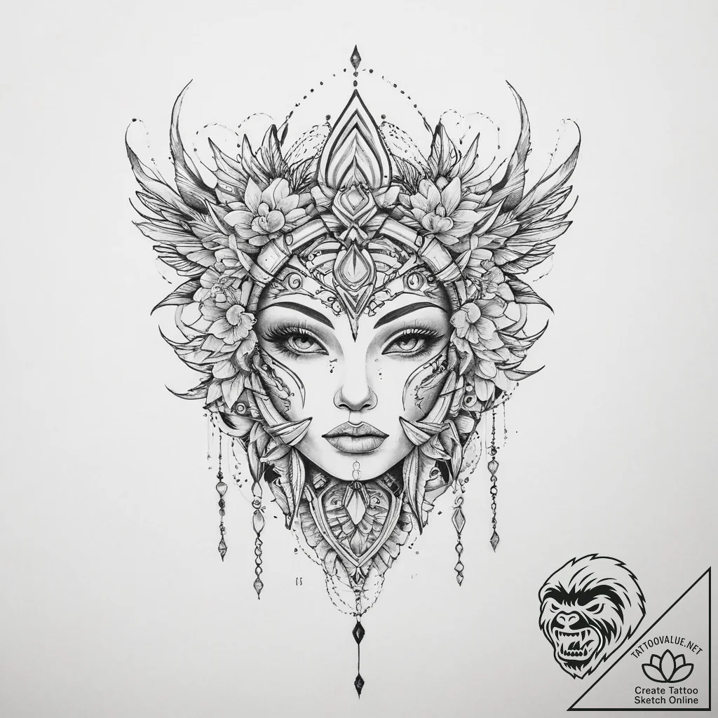 Tattoo sketch vibe - tattoo sketch (№1756436476_0, 29.08.2025 03:01) — tattoovalue.net