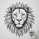 Tattoo sketch a lion with a sun, tattoo drawi… – tattoo sketch (№1756437070_0, 29.08.2025 03:11) — tattoovalue.net