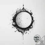 Tattoo sketch star with a planet, concept art… – tattoo sketch (№1756437269_0, 29.08.2025 03:14) — tattoovalue.net