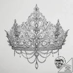 Tattoo sketch tiara, tattoo sketch design, fi… – tattoo sketch (№1756437669_0, 29.08.2025 03:21) — tattoovalue.net