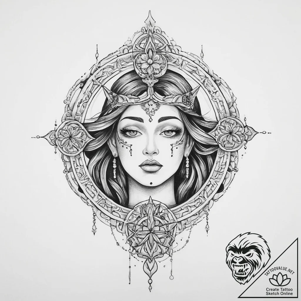 Tattoo sketch sacred story - tattoo sketch (№1756437868_0, 29.08.2025 03:24) — tattoovalue.net
