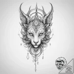 Tattoo sketch mystical character, concept art… – tattoo sketch (№1756438462_0, 29.08.2025 03:34) — tattoovalue.net