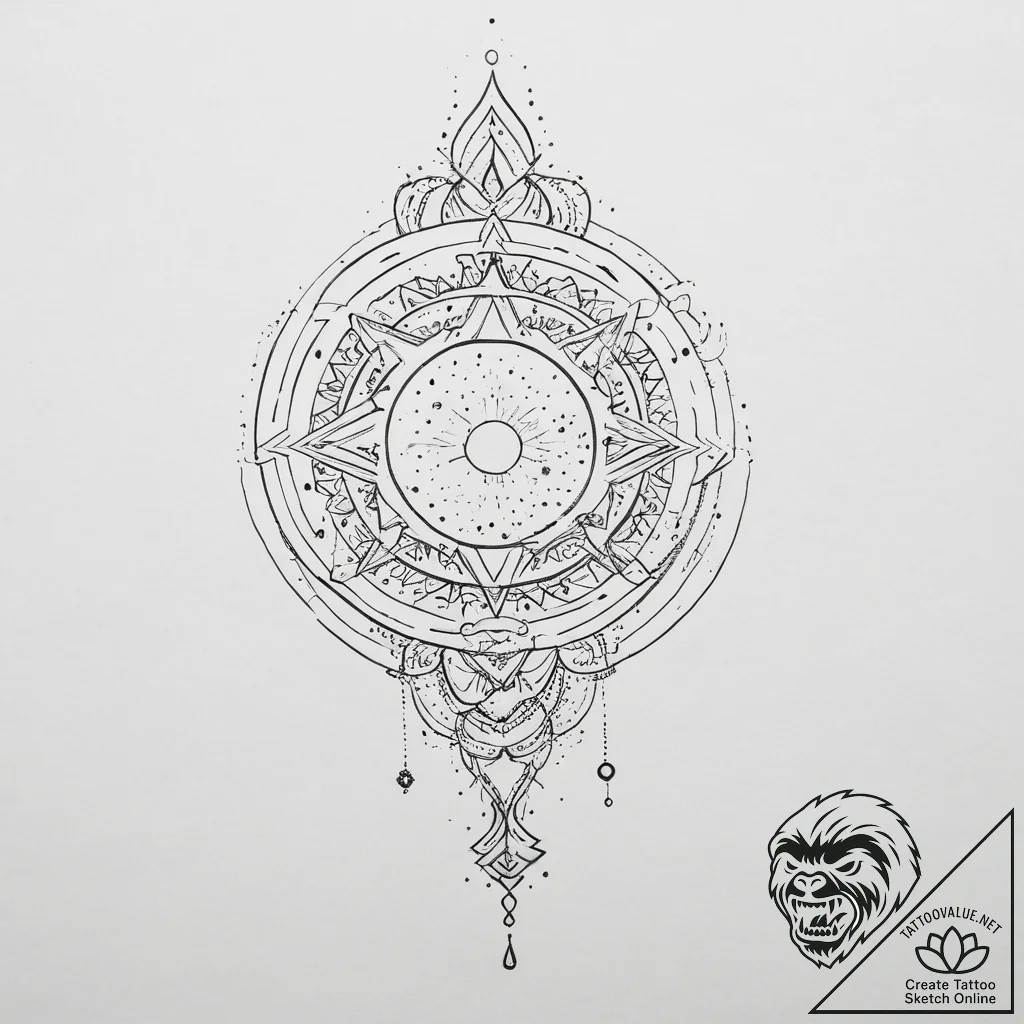 Tattoo sketch cosmic cosmos, tattoo drawing o... - tattoo sketch (№1756438661_0, 29.08.2025 03:37) — tattoovalue.net