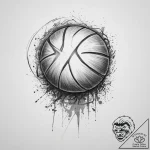 Tattoo sketch basketball a person dribbling,… – tattoo sketch (№1756440838_0, 29.08.2025 04:13) — tattoovalue.net
