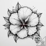 Tattoo sketch hibiscus, artistic tattoo sketc… – tattoo sketch (№1756441628_0, 29.08.2025 04:27) — tattoovalue.net