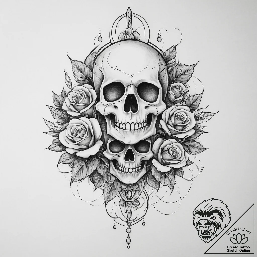 Tattoo sketch pearl, tattoo line art, black a... - tattoo sketch (№1756441826_0, 29.08.2025 04:30) — tattoovalue.net