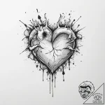 Tattoo sketch heart, tattoo flash sheet desig… – tattoo sketch (№1756443409_0, 29.08.2025 04:56) — tattoovalue.net