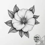Tattoo sketch primrose flower – tattoo sketch (№1756445783_0, 29.08.2025 05:36) — tattoovalue.net
