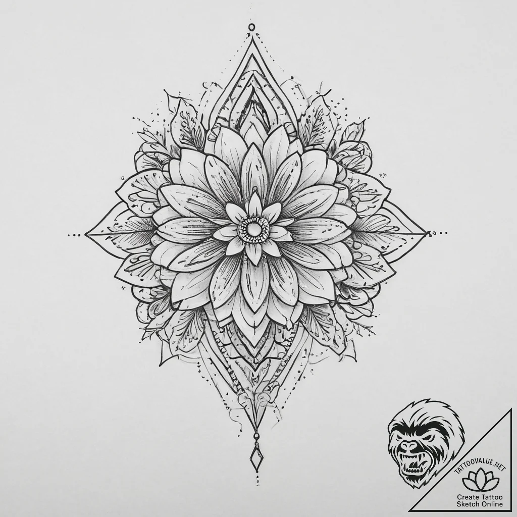 Tattoo sketch pink, tattoo drawing outline, f... - tattoo sketch (№1756446568_0, 29.08.2025 05:49) — tattoovalue.net