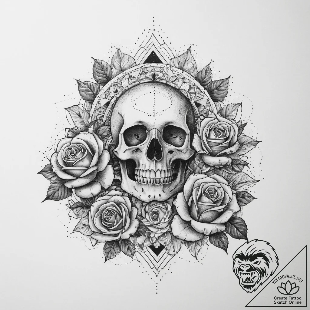 Tattoo sketch cosmic life, tattoo drawing out... - tattoo sketch (№1756447163_0, 29.08.2025 05:59) — tattoovalue.net