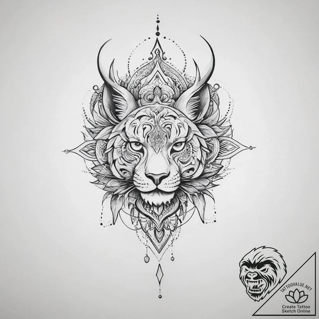 Tattoo sketch reflection - tattoo sketch (№1756450329_0, 29.08.2025 06:52) — tattoovalue.net