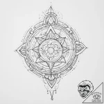 Tattoo sketch cosmic being – tattoo sketch (№1756451320_0, 29.08.2025 07:08) — tattoovalue.net