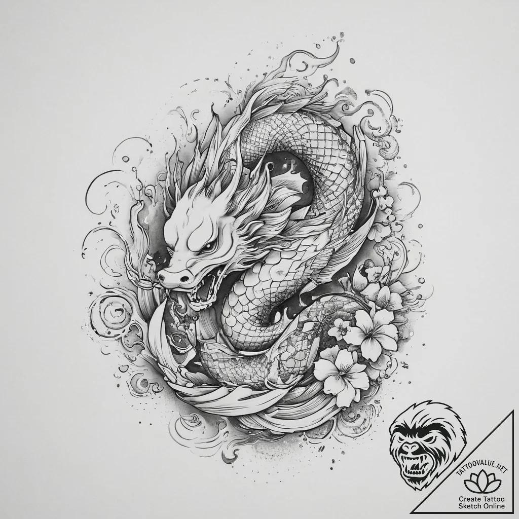 Tattoo sketch flame, tattoo flash sheet desig... - tattoo sketch (№1756451518_0, 29.08.2025 07:11) — tattoovalue.net