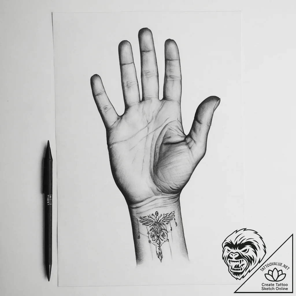 Tattoo sketch hands with a document - tattoo sketch (№1756451716_0, 29.08.2025 07:15) — tattoovalue.net