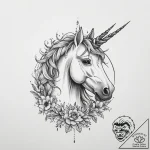 Tattoo sketch unicorn tattoo – tattoo sketch (№1756452111_0, 29.08.2025 07:21) — tattoovalue.net