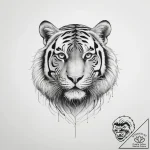 Tattoo sketch tiger’s eye – tattoo sketch (№1756453694_0, 29.08.2025 07:48) — tattoovalue.net