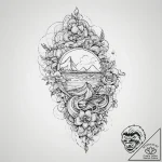 Tattoo sketch ocean, tattoo line art, on a cl… – tattoo sketch (№1756453892_0, 29.08.2025 07:51) — tattoovalue.net