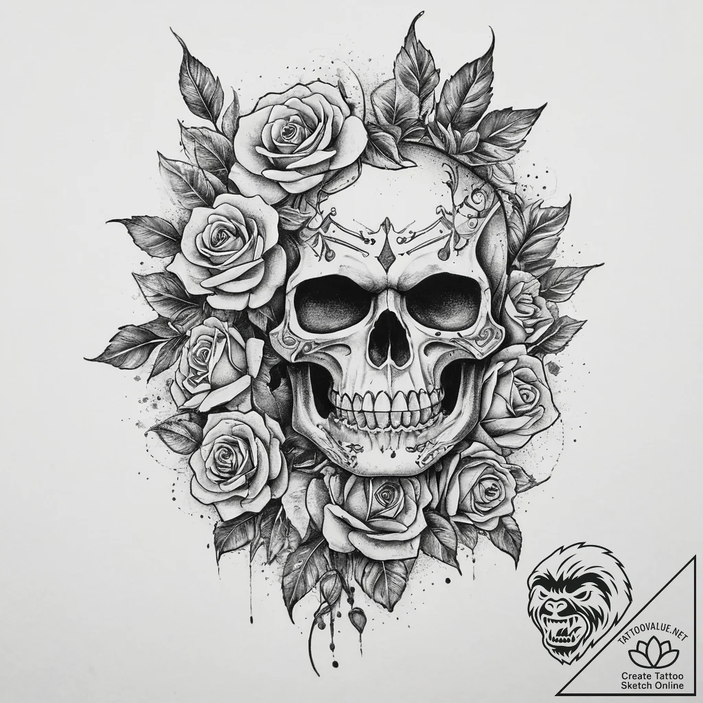 Tattoo sketch orc chieftain power, tattoo lin... - tattoo sketch (№1756454286_0, 29.08.2025 07:58) — tattoovalue.net